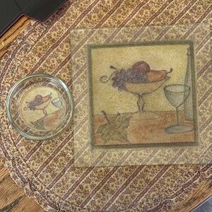 Elegant Fruit Motif Table Linens